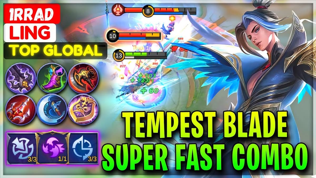 Ling Tempest of Blades combo gameplay in MLBB