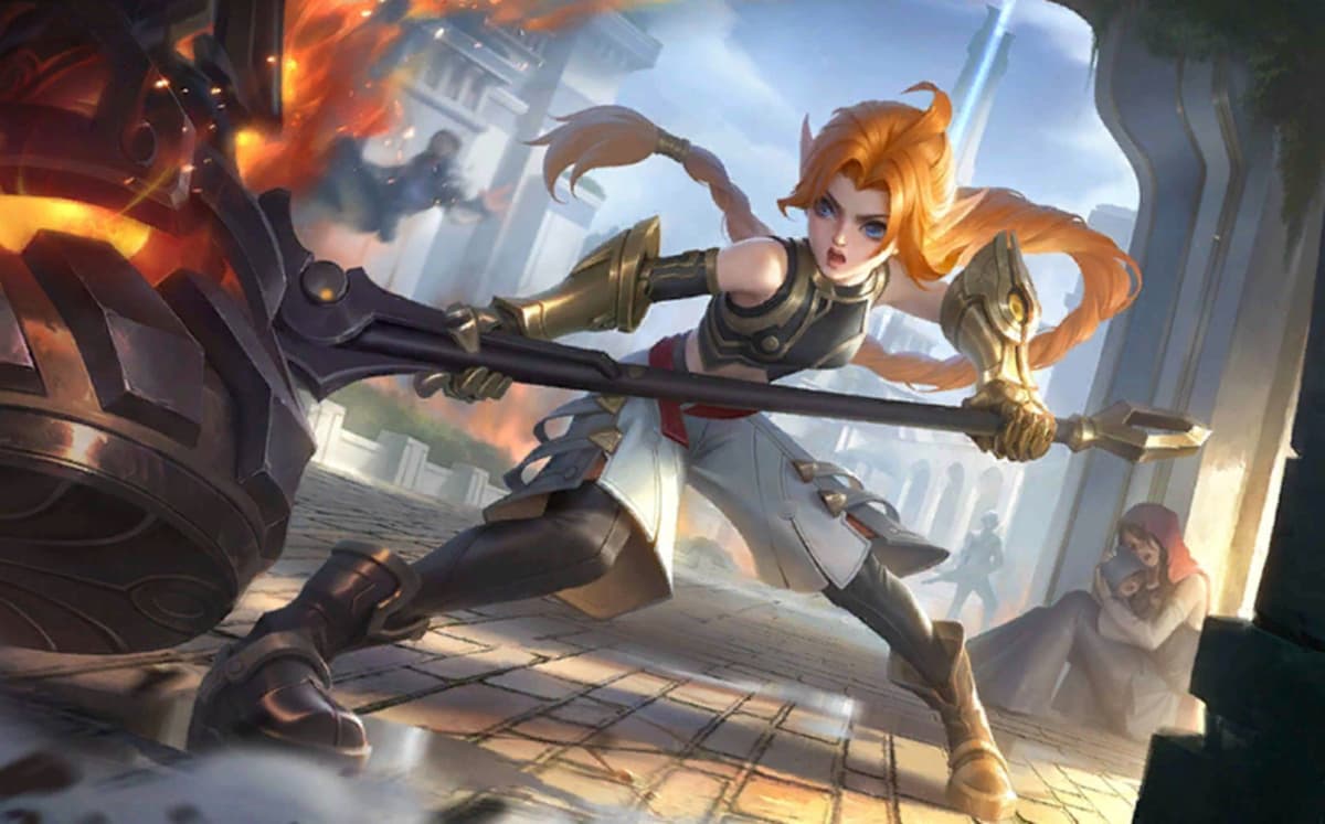 Lolita updated hero splash art with shield in MLBB