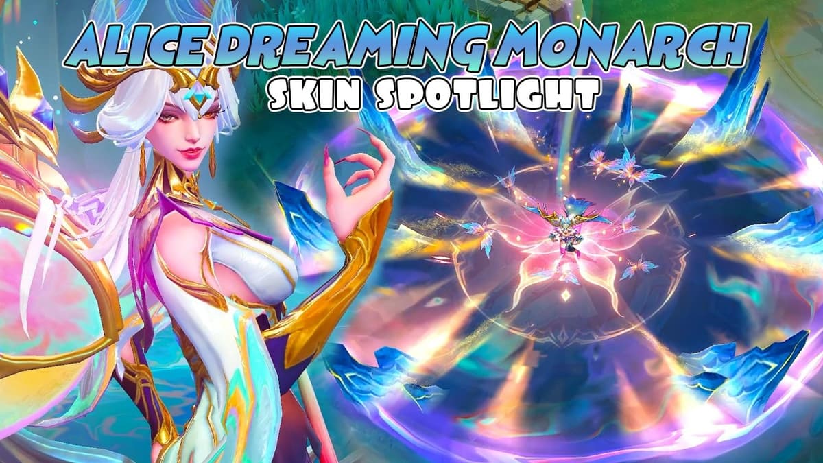 Alice Dreaming Monarch Collector skin event preview art in MLBB