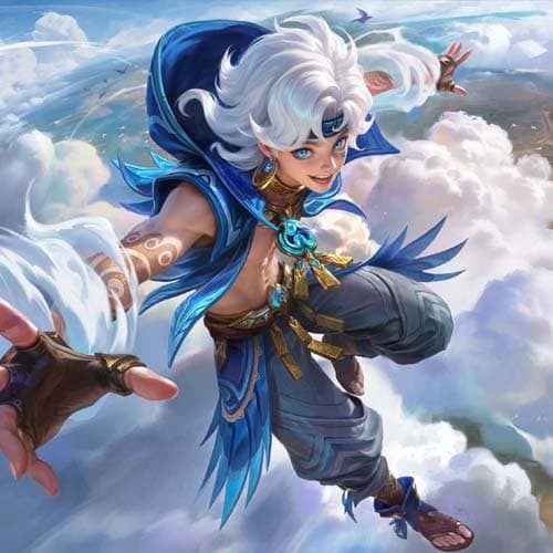 Sora Mobile Legends hero splash art dual-form fighter assassin