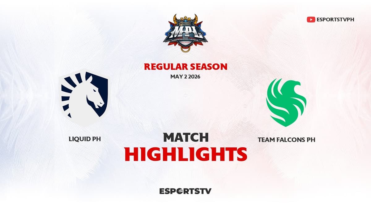 Team Liquid PH and Team Falcons PH match graphic for MPL PH Season 17