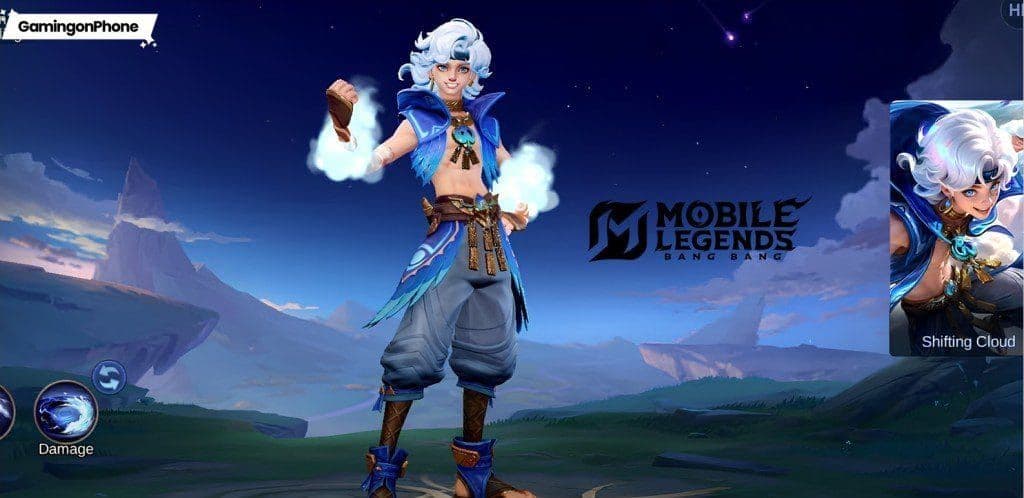 Sora Azure Cloud skin splash art MLBB