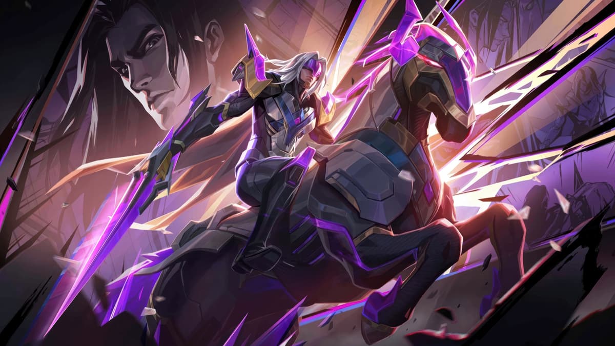 Leomord Twilight Horseman skin splash art in Mobile Legends Bang Bang