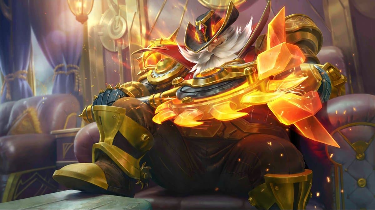 Franco Blazing Axe Epic skin splash art in Mobile Legends Bang Bang