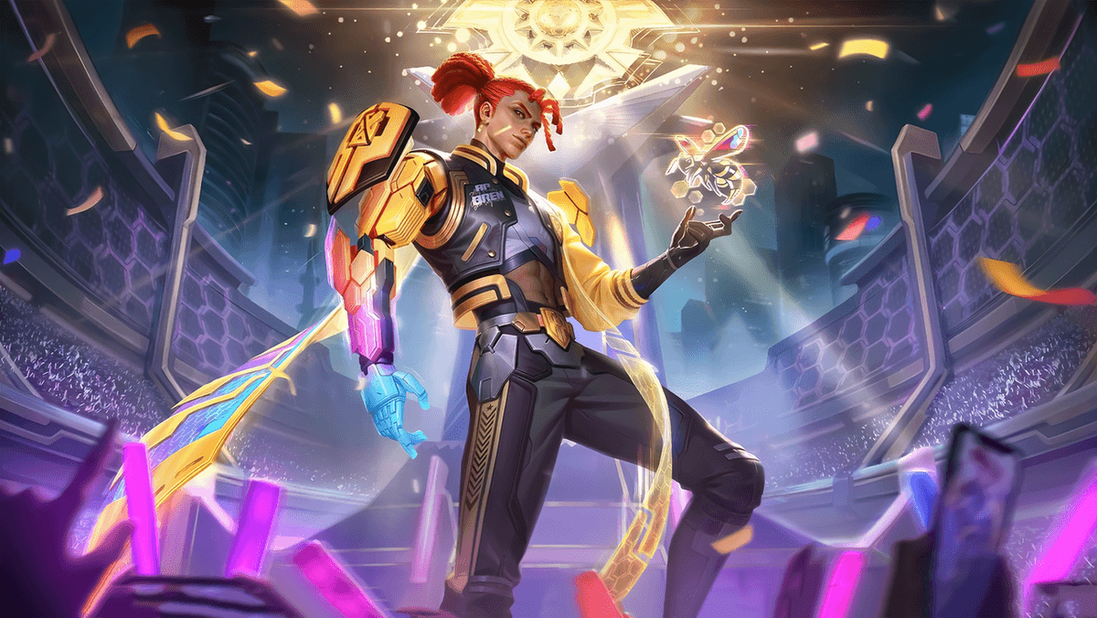 Brody Neobeast skin splash art in MLBB showing the hero in a dynamic combat pose