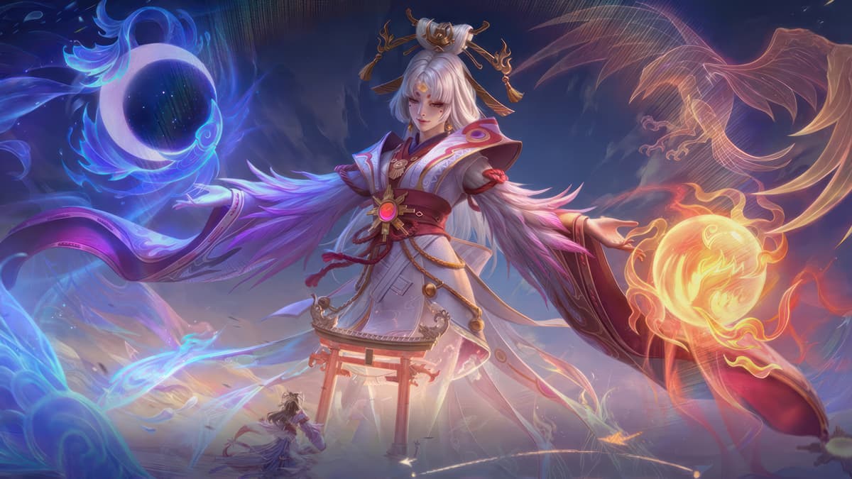 Lunox Divine Goddess legendary skin splash art MLBB
