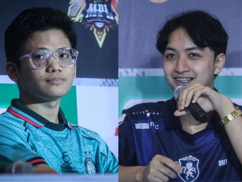 Hadji and Oheb photographed side by side ahead of their MPL Philippines midlane matchup