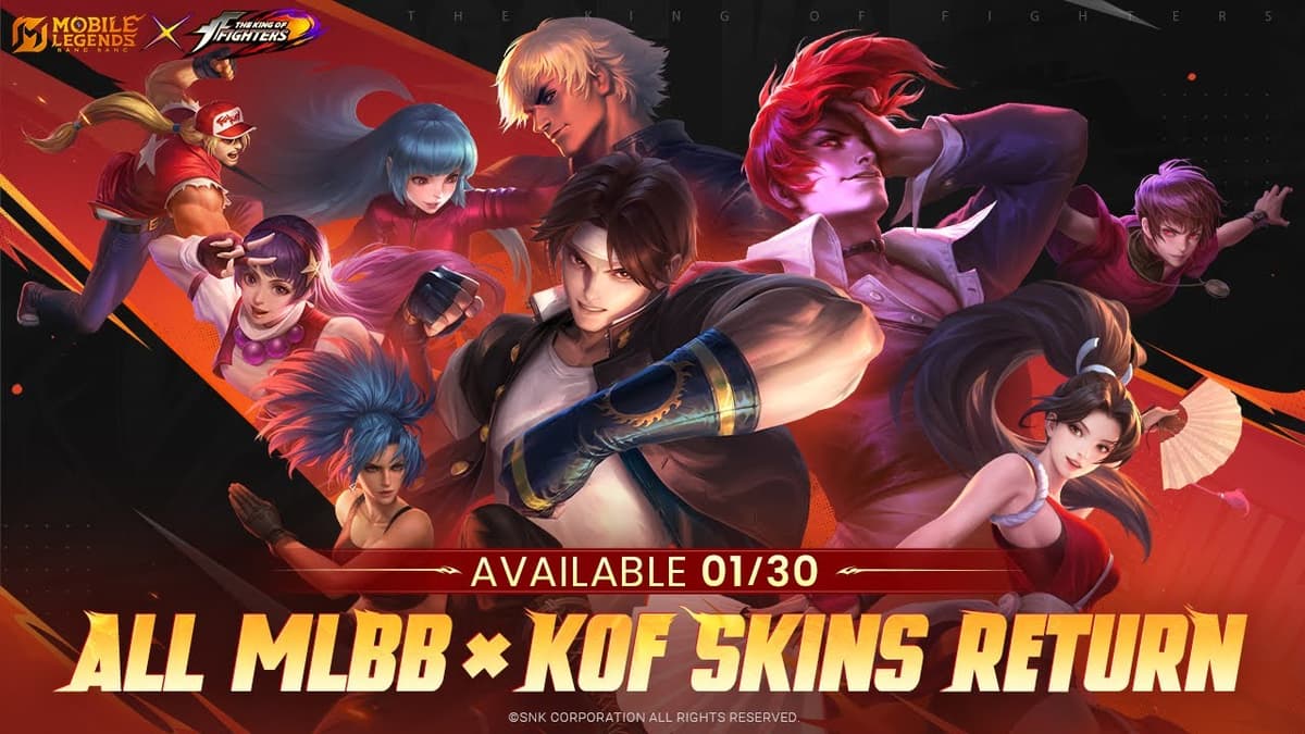 All MLBB x KOF collab skins returned in January 2026 banner