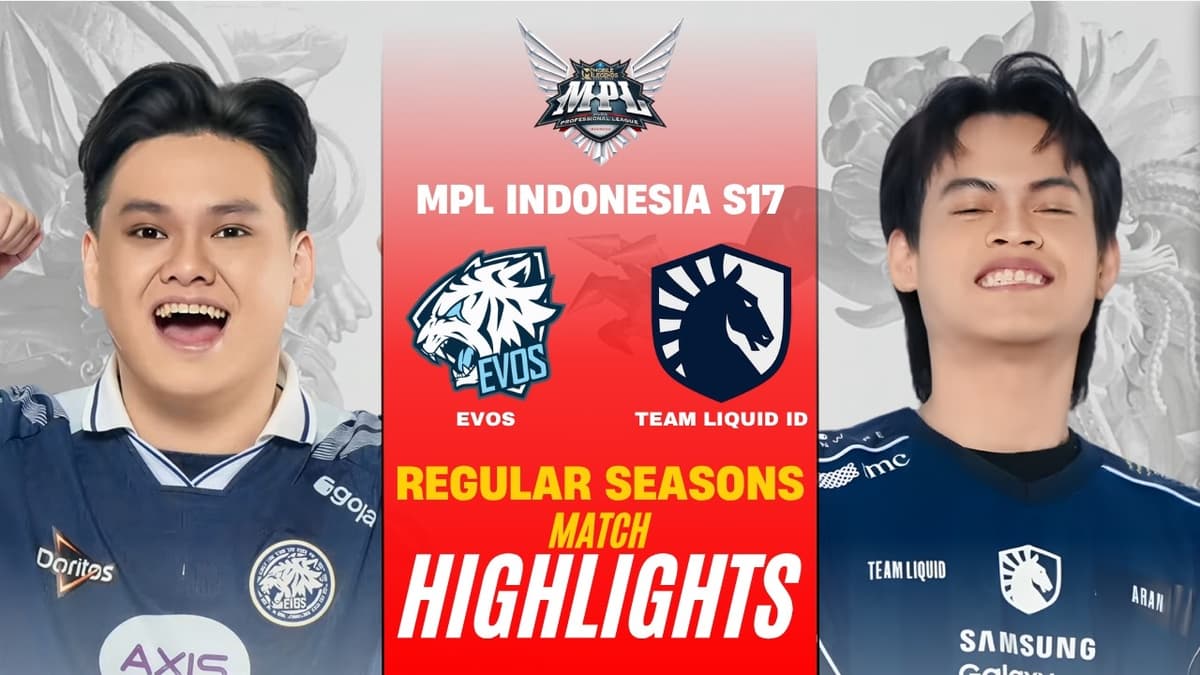EVOS and Team Liquid ID match banner for MPL Indonesia Season 17