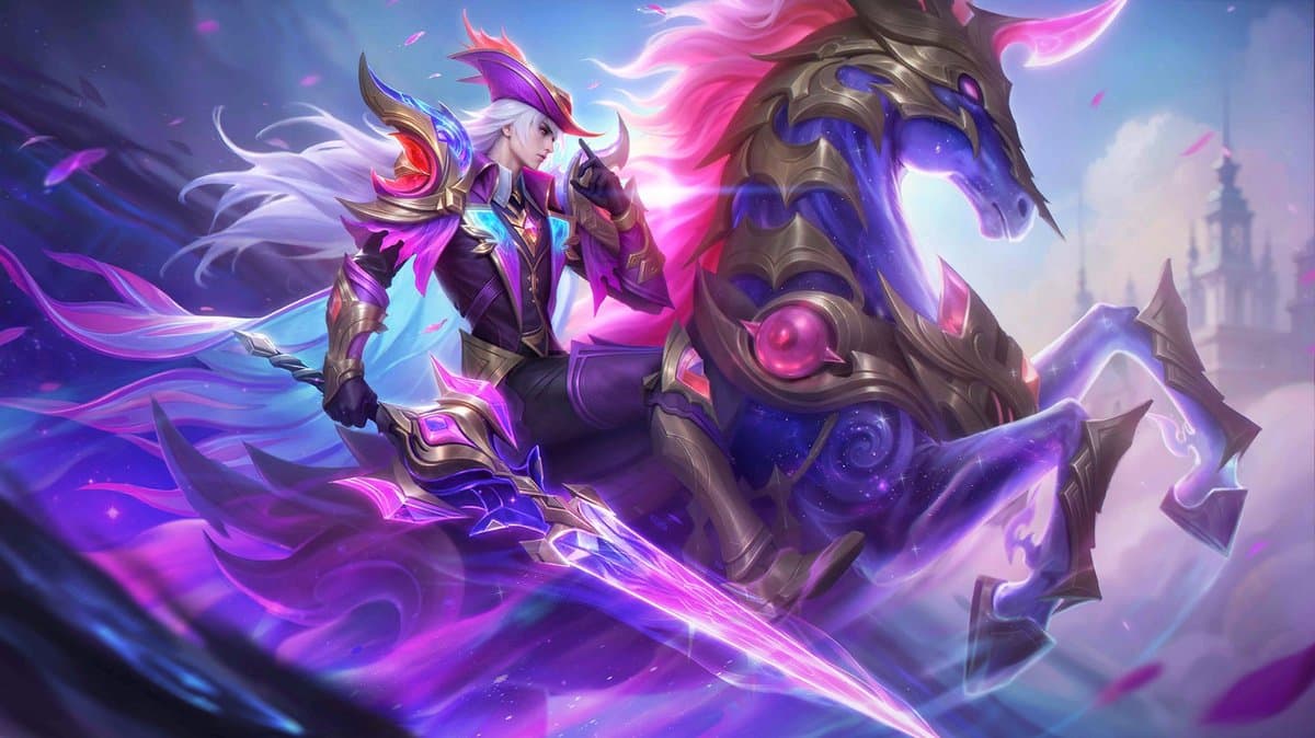 Leomord Twilight Horseman epic skin splash art in Mobile Legends Bang Bang
