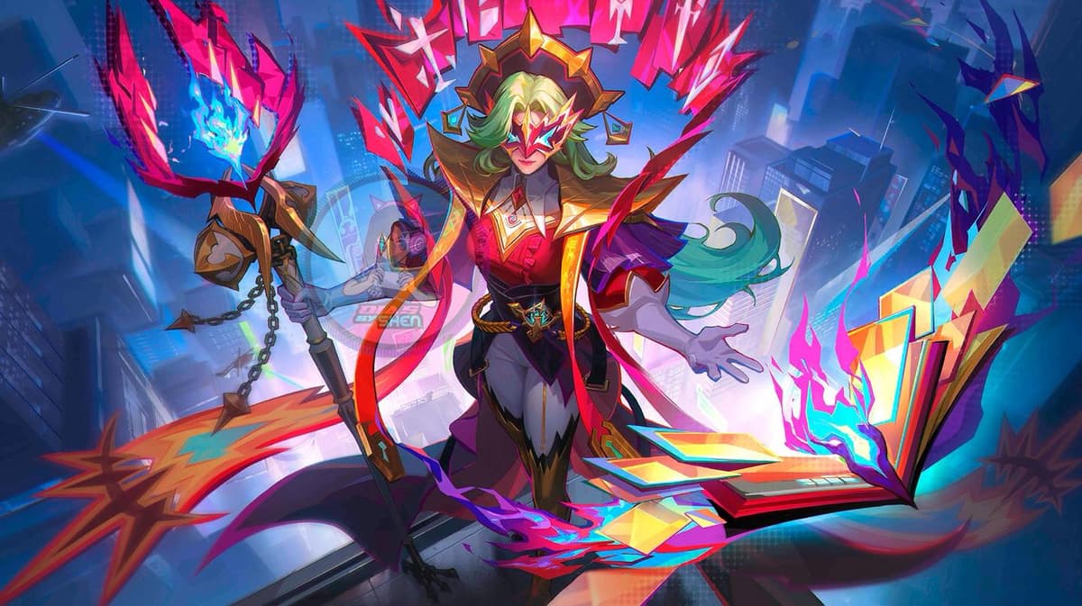 MLBB mage heroes group artwork featuring Zhuxin and other mid lane picks for Season 40