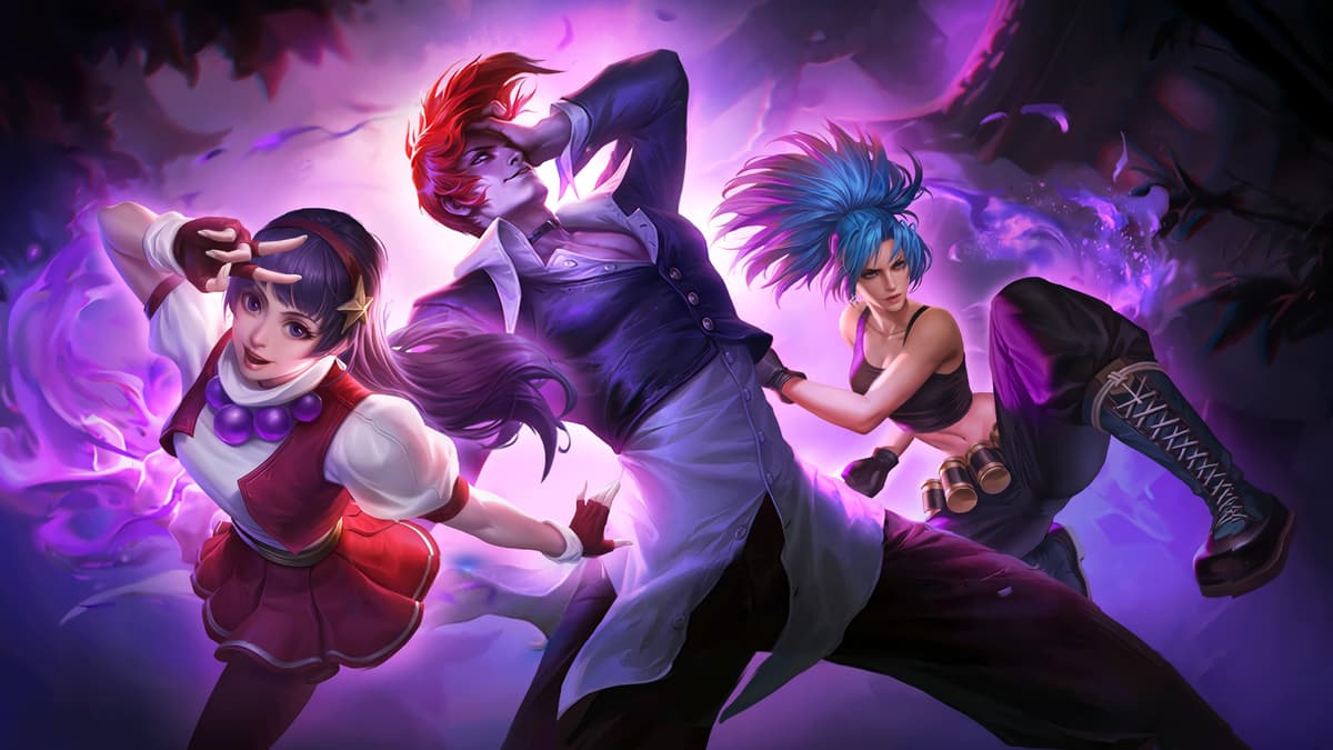 Chou KOF Iori Yagami skin Mobile Legends landscape wallpaper