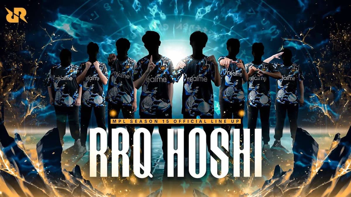 RRQ Hoshi MPL ID Season 15 roster team photo in lineup formation