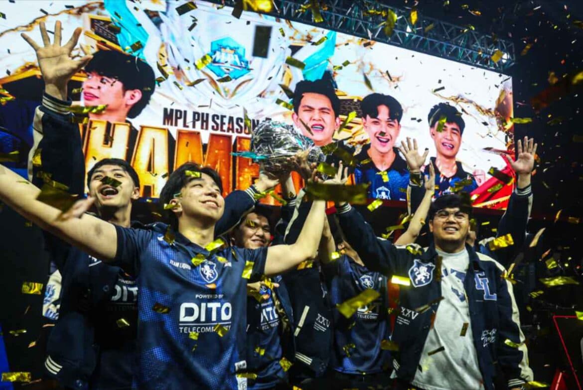 Team Liquid PH MPL PH Season 16 champions celebration on stage