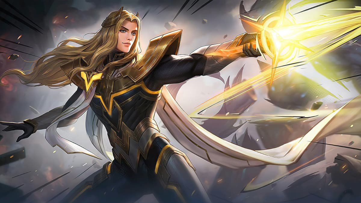 Lancelot Blade of Roses splash art from Mobile Legends Bang Bang