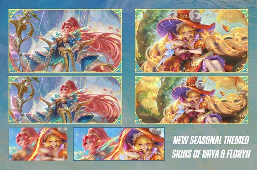 Miya Arrow of Spring and Floryn Herald of Autumn Eternal Seasons skins in MLBB