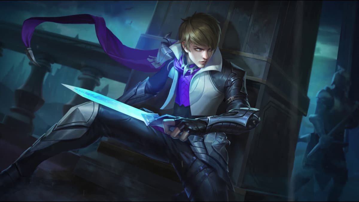 Gusion animated splash art from Mobile Legends Bang Bang