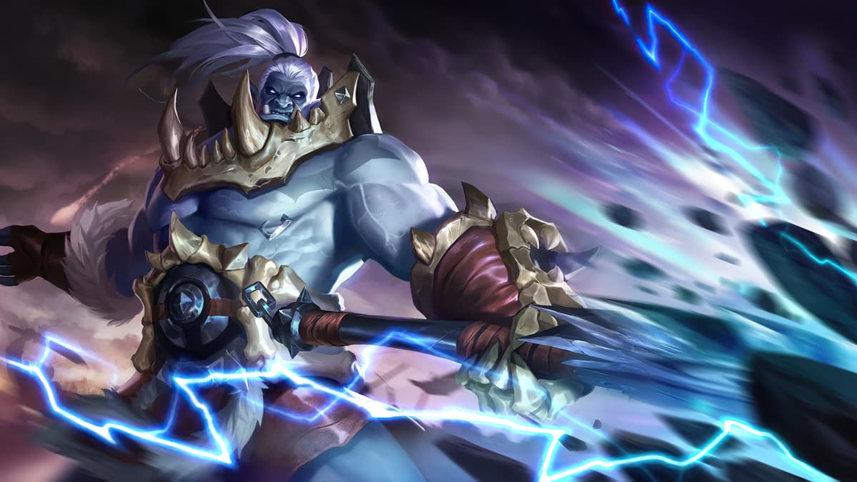 Balmond splash art from Mobile Legends showing the warrior hero in action