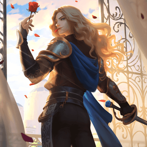 Lancelot hero splash art from Mobile Legends Bang Bang official artwork