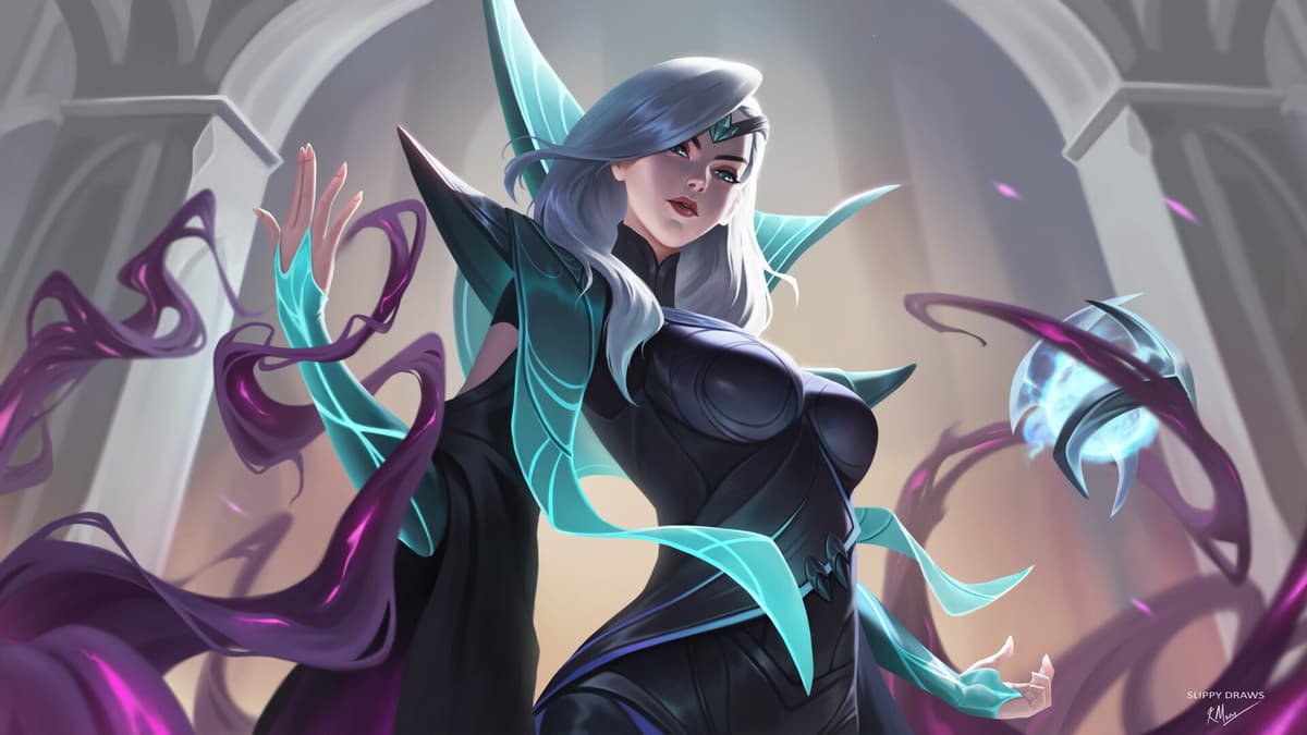 Valentina dark mage splash art from Mobile Legends Bang Bang